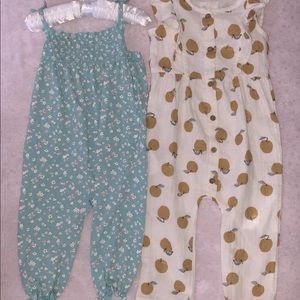 H&M 9-12M Floral Jumper & 18M Apple Jumper